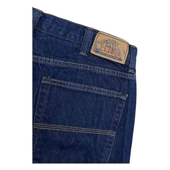 LL BEAN Heavy Duty Denim Vintage Y2K Casual Straight Jeans Mens 36x29 - Picture 4 of 7